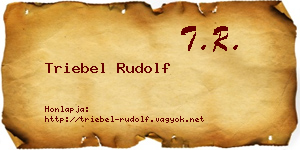 Triebel Rudolf névjegykártya
