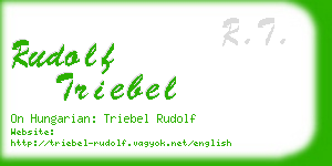 rudolf triebel business card